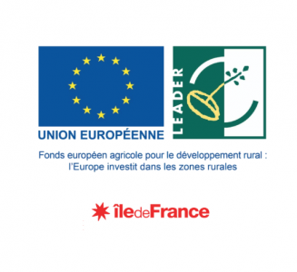 Logos du programme Leader sur le Plateau de Saclay