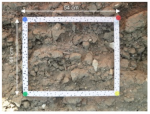 Une figure de la publi - Soil surface roughness measurement: A new fully automatic photogrammetric approach applied to agricultural bare fields